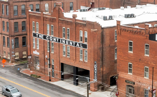 River District Lofts The Continental building 3-story brick warehouse apartment building