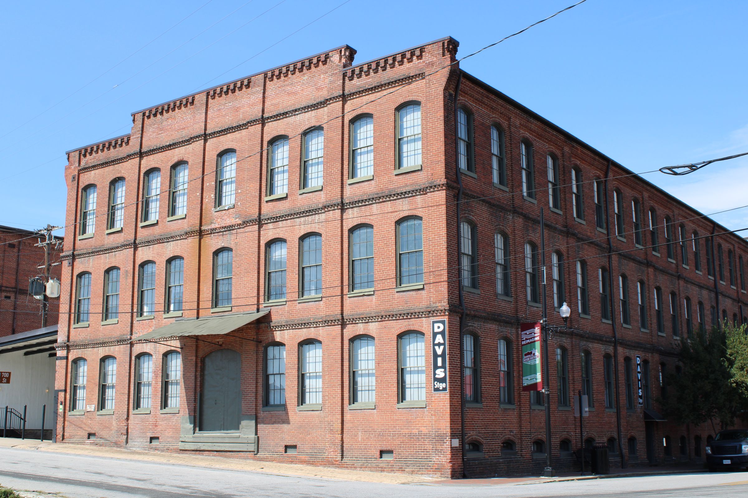 River District Lofts The Harris Building 3-story brick warehouse apartment building